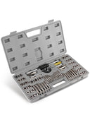 Orion Motor Tech 60 PCS Tap and Die Set Metric and Standard Sizes Included Tap Die Kit Metric and SAE for Threading and Rethread