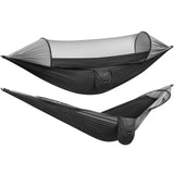 G4Free Large Camping Hammock with Mosquito Net 2 Person Pop-up Parachute Lightweight Hanging Hammocks Tree Straps Swing Hammock
