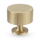 RZDEAL 4pcs Solid Brass Cabinet Knobs Pulls Cabinet Drawer Dresser Gold Knobs Modern Handles (1-1/8x1-1/8/28mmx28mm),Brushed Bra