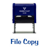 File Copy SelfInking Office Rubber Stamp (Blue) Large