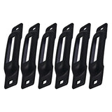 Snaplocs Black 6 Pack ETrack Single Strap Anchors SLSB6