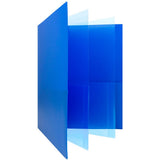 JAM PAPER Heavy Duty Plastic Multi Pocket Folders - 6 Pocket Organizer - Blue - 2/Pack