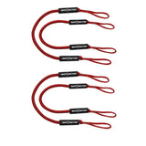 Extreme Max 3006.3288 BoatTector Bungee Dock Line Value 4-Pack - 6', Red