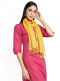 Zedaar Yellow Linen Stoles (100% Linen)