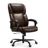 OLIXIS Desk Ergonomic Home Executive Office Chair, High Back & Lumbar Support Adjustable Height 360 Degree Swivel-Brown, 25.59D