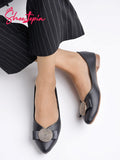 Shoetopia Oversized Bow Detailed Black Bellies For Girls-Eu40,Bronze,7,B0D5HFVB4F