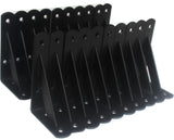 20 Pack L5 x H 3 Black Heavy Duty Shelf Brackets with Screws Metal Shelf Brackets Shelf Support Angle Brackets for Shelves L Bra