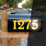 Diggoo Reflective Yellow Mailbox Numbers Sticker Decal Die Cut Elegant Style Vinyl Number 2 Self Adhesive 4 Sets for Mailbox, Si