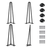 SMARTSTANDARD Hairpin Table Legs 16 Inch, 1/2'' in Diameter 3 Rods, Metal Home DIY Projects for Nightstand, Coffee Table, Dresse