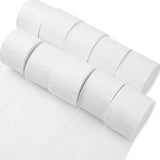 PartyWoo White Crepe Paper Streamers 10 Rolls 820 ft Pack of Pearl White Crepe Paper for Graduation Wedding Baby Shower Annivers