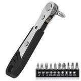 EAMIFARU 10-In-1 Angled Ratchet Screwdriver Set,90 Degree Right Angle, Angled and Offset Screwdrivers for Tight Spaces. Practica
