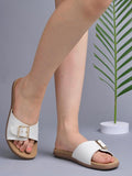 Shoetopia Slip-On White Flats For Women /Eu41,White,8,B0DFVK1F3J