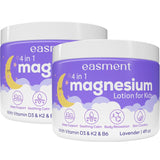 Easment Magnesium Lotion for Kids Sleep & Calming: Gentle Lavender & Chamomile Blend with Vitamins D3, K2 & B6 - Soft Daily Crea