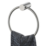 JQK Towel Ring Brushed Steel, 304 Stainless Steel Hand Towel Holder for Bathroom Wall Mount, TR630-BN