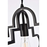 Elegant Lighting Living District Sandara 1 Light Pendant In Black