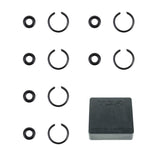 TOOLGUY REPUBLIC 3/8 Impact Retaining Ring Clip with O-Ring fits Milwaukee Type Wrenches (6 Sets with Install Tool)