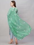 Gosriki Women'S Cotton Blend Straight Printed Kurta With Pant & Dupatta (Mei Green-Gs_S_Green_Small),Green,,B0D5795SR6