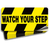 iSYFIX Watch Your Step Floor Decals Stickers - 12 Pack 10x5 Inch - Premium Self-Adhesive Vinyl, Laminated Anti-Slip, Water Resis