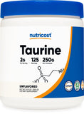 Nutricost Taurine Powder 250 Grams 125 Servings, 2000mg Per Serving