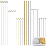 600Pcs Flat Head Pins Eye Pins for Jewelry Making Supplies Metal End Headpins for Craft Earring Bracelet Necklace Pendant Suppli