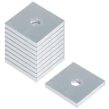 heneng 10 Pcs Square Plate Washer, 3/8(ID) x 2 x 2, Flat Bearing Plate Fastener, 7/32 Thick