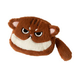 Merishopp Kawaii Cat Face Coin Purse Multipurpose Cartoon For Kids Boys Girls Children Dark Brown White