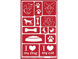 Armour N Over Stencil Paws, Red