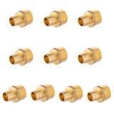 10-Pack EFIELD Barb Crimp Pex 3/4 Inch x 3/4 Inch NPT Male Adapter NPT Brass Fitting, ASTM F1807