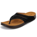 Ortho Joy Doctor Slipper For Women Fancy || Orthopedic Women'S Slipper || Regular Wear Slippers For Women,Black,6,B0C411YSCG