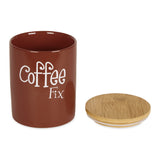 Cinnamon Coffee/Sugar/Tea Ceramic Canister Set/3