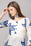 Anni Designer Women'S Cotton Blend Kurta (Kt-Cot-10093_Blue_Light Medium),Light Blue,M,Cotton Blend,Regular,kurta