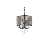 Living District Elise 4-Light Transitional Style Metal Pendant In Black