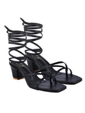 Shoetopia Girls Fashion Black Heeled Sandal - 8 Uk (Girls-Fashion-Black),Black,8,B0CQK35DFC
