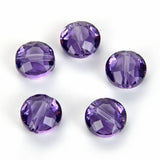 50pcs Adabele Austrian 8mm Faceted Flat Round Coin Crystal Beads Tanzanite Purple Compatible with Swarovski Preciosa 5052