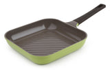 Neoflam 11 Ceramic Nonstick Square Grill Pan, Avocado Green