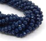 Perlin Czech Bohemian Crystal Glass Beads Faceted Rondelle 6mm 85 Pieces Round Loose Spacer 1 Strand Beads for DIY Jewelry Earri