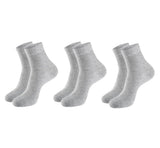 Mukhaksh (Pack Of 3 Pairs = 6 School Socks Boys Cotton Melange Grey Ankle Length School Socks