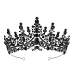 Schmoopy Tiara Crown for Women, Hair Accessories for Party Wedding (B-Black)