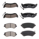 ECCPP D856-7732 D981-7863 Front Ceramic & Rear Semi Metallic Disc Brake Pad Set Fit For Jeep Liberty 2003-2007