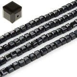 200pcs Czech Faceted Cube Crystal Glass Beads Spacer 8mm (0.3 Inch) Jet Black