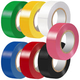 LYLTECH Electrical Tape Colors 7 Rolls 3/4-Inch by 30 Feet, Waterproof,Strong Adhesive, Durable, Easy-Wrap,Pink, Yellow, Red, Gr