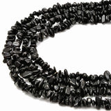PLTbeads Gemstone Chips Natural Black Tourmaline 3-5mm Healing Crystals Waist Bracelets Necklace Kit Irregular Stone DIY Crafts
