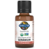 Garden of Life Essential Oil, Geranium 0.5 fl oz (15 mL), 100% USDA Organic & Pure, Clean,Undiluted for Diffuser,Aromatherapy,Me