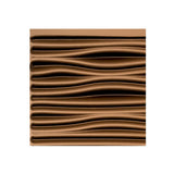 FASDE Waves Decorative Vinyl Backsplash Panel in OilRubbed Bronze (6X6 Inch Sample)