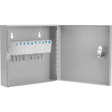 Barska Key Lock Key Cabinet Lock Box with Numbered Hooks and Tags 10 POSITION WHITE TAGS