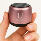 Fashionit U Micro Bluetooth Speaker | Coin-Sized Speakers Bluetooth Wireless with Built-in Mic & Remote Shutter | Portable Rich
