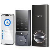 Devo G5 Smart Locks for Front Door, Keyless Entry Door Lock, Deadbolt Smart Lock, App Control, Built-in Wi-Fi, Touchscreen Keypa