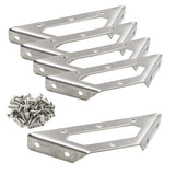 PHITUODA 6Pcs 5.6 Inch Stainless Steel Corner Braces Joint Trapeziform Angle Code Brackets Support Bracket Fastener