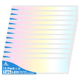 AIKVSXER 12PACK 1x4 LED Flat Panel Light Surface Mount LED Ceiling Light, 5500LM 50W TRIAC 10-100% Dimmable, 3000/4000/5000K AC1