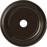 22OD x 3 1/2ID x 1 1/2P Traditional Thermoformed PVC Ceiling Medallion (Fits Canopies up to 13 1/2), Universal Metallic Rustic M